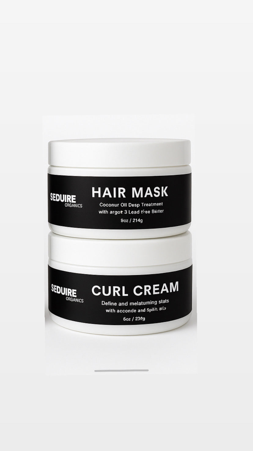 Rice Water & Mint HairMask & Curl cream set